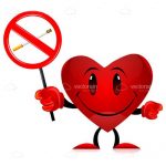 Cartoon Heart with No Smoking Sign